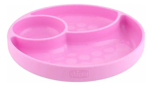 PLATO SILICONA CON DIVISIONES ROSA