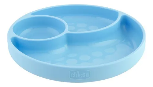PLATO SILICONA CON DIVISIONES CELESTE